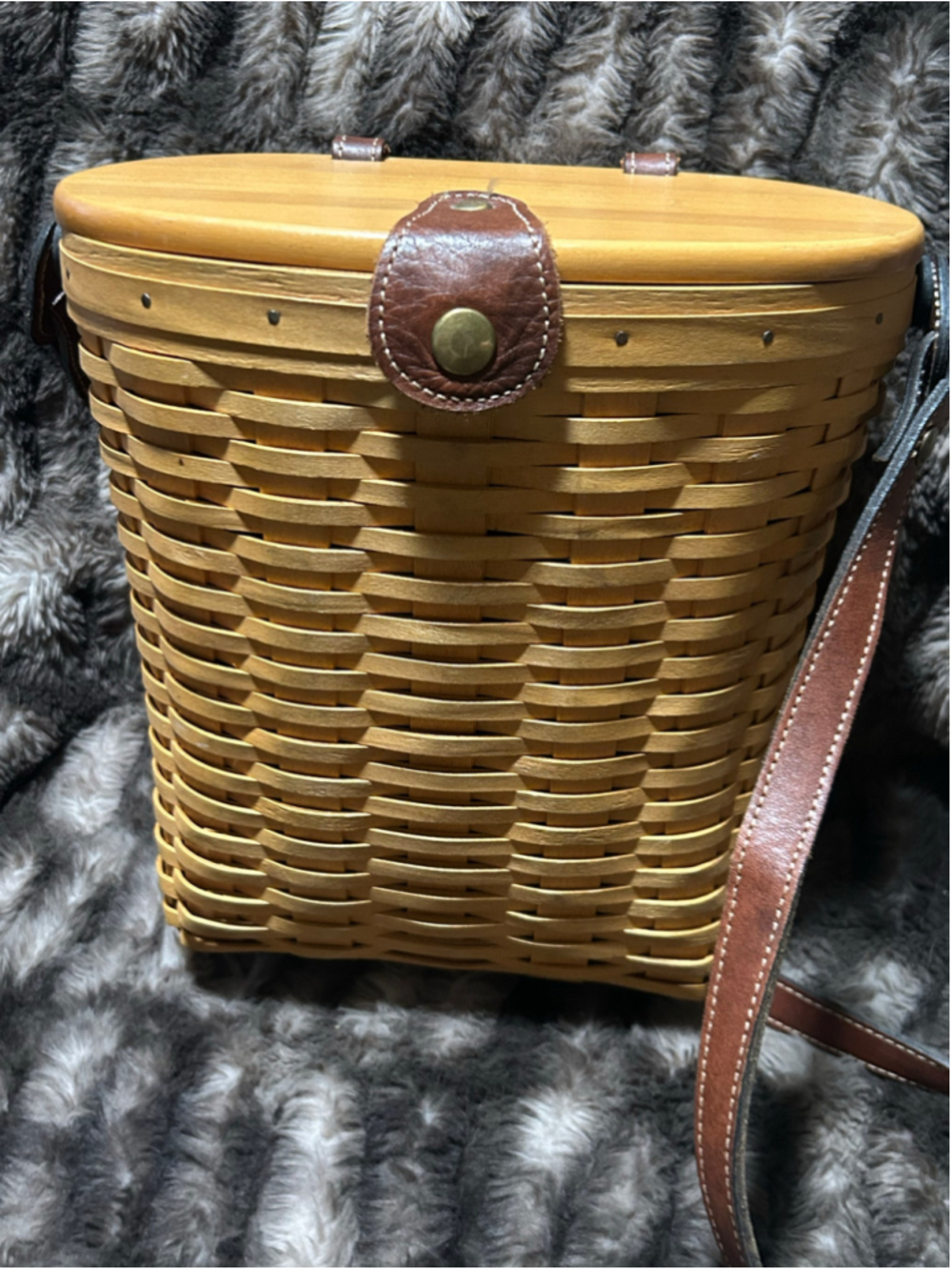 Women's Longaberger Crossbody Bag One Size Beige Brown
